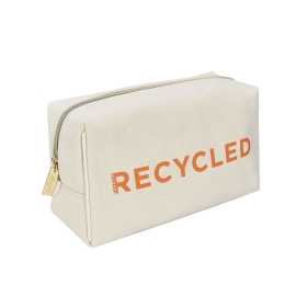 Canvas cosmetic makeup bag