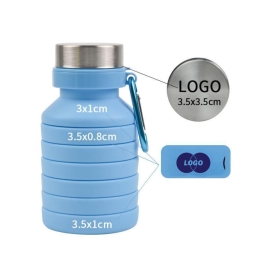 Outdoor silicone folding water cup