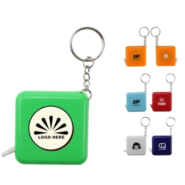 Square Tape Measure Keychain
