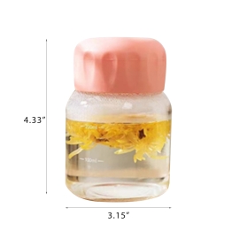 10oz glass with a lid mini scale