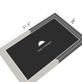 Soft diatom mud water-absorbing bathroom mat