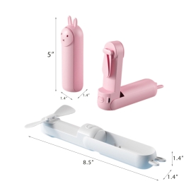 Foldable, rechargeable, logo-printed mini handheld 1200mA electric fan