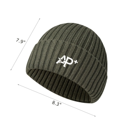 Thickened custom-made solid-color woolen hats for autumn and winter