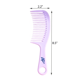 Wide-tooth custom-printed logo comb