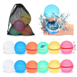 Reusable silicone magnetic decompression water balloons