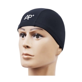 Polyester 4-needle 6-thread coverstitch swim cap and Polyester single-needle chainstitch swim cap