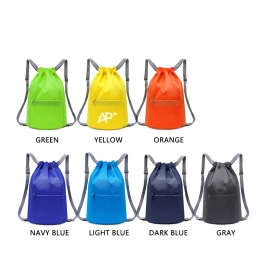 A waterproof nylon lightweight and large-capacity backpack with a drawstring closure for the bag opening