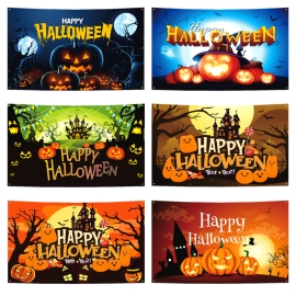 Personalized Jumbo Halloween Sign – 3.6&#039;x6&#039; Custom Name Trick-or-Treat Banner