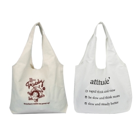 Single-shoulder handbag style canvas bag