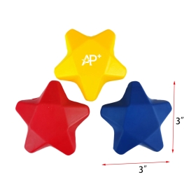 Custom PU  Star Plush Squeeze Stress Relief Toy