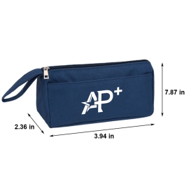 Stylish Logo-Print Pencil Case Minimalist Design