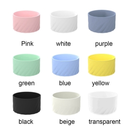 Silicone Sleeve For Water Bottle Straight Cylinder Non Slip Heat Insulation Portable Cup Holder 