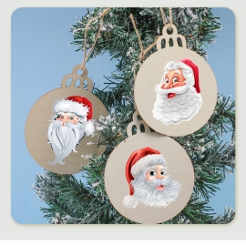 Christmas Hat-Shaped Wooden Hanging Ornament