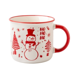 Festive Cartoon Ceramic Christmas Mug