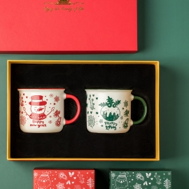 Festive Cartoon Ceramic Christmas Mug