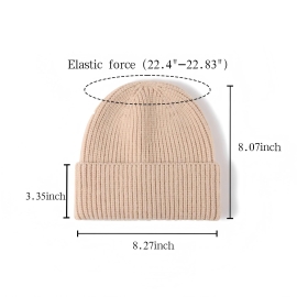 Custom Logo Embroidered Knit Cap (Autumn &amp; Winter)