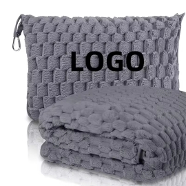 Custom Embroidered Flannel Travel Blanket (Portable)