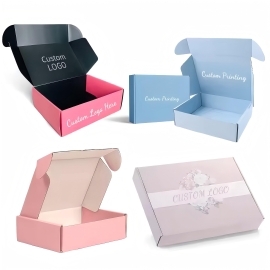 3-Ply Corrugated White Airplane Shipping Cartons (Custom Logo)