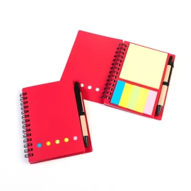 Kraft Paper Loose-Leaf Notebook + Tearable Sticky Notes Set