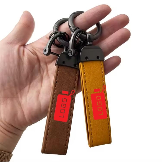 Luxury Suede Keychain with Key Ring & Lanyard